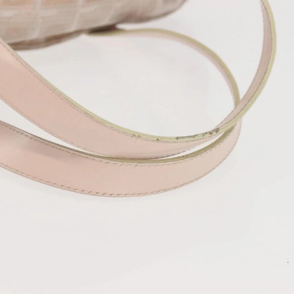 CHANEL New Travel Line Tote Bag Canvas Pink CC Auth BA5609 - Picture 8 of 16